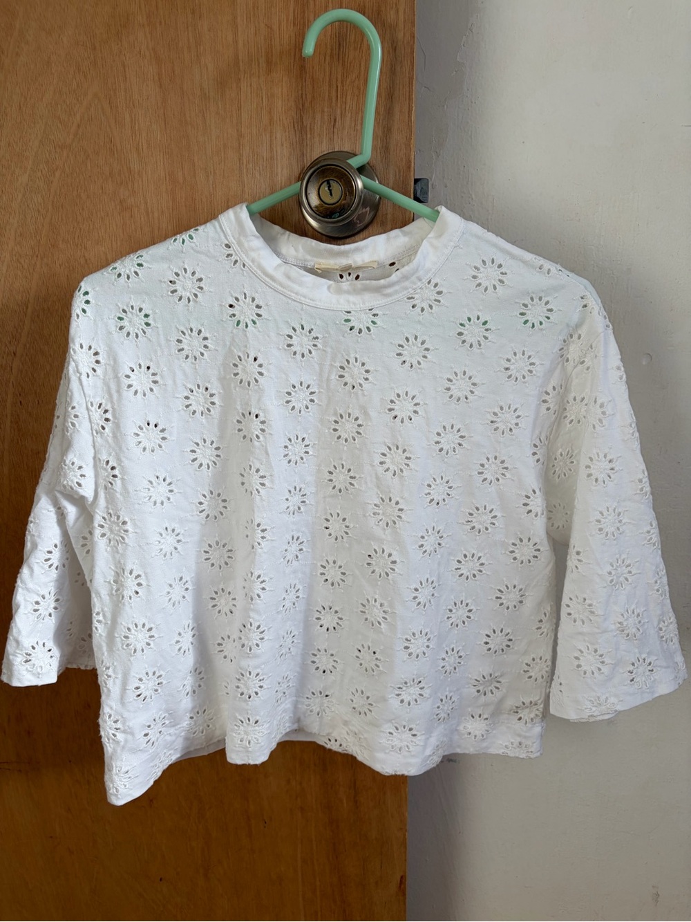 Madewell - White Eyelet Cotton Blouse - Women's Top